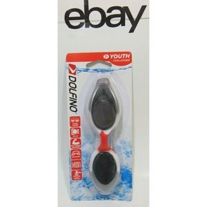 Swimming Goggles Dolfino Challenger Youth Silicone Tinted Lenses Ages 7+ Pool